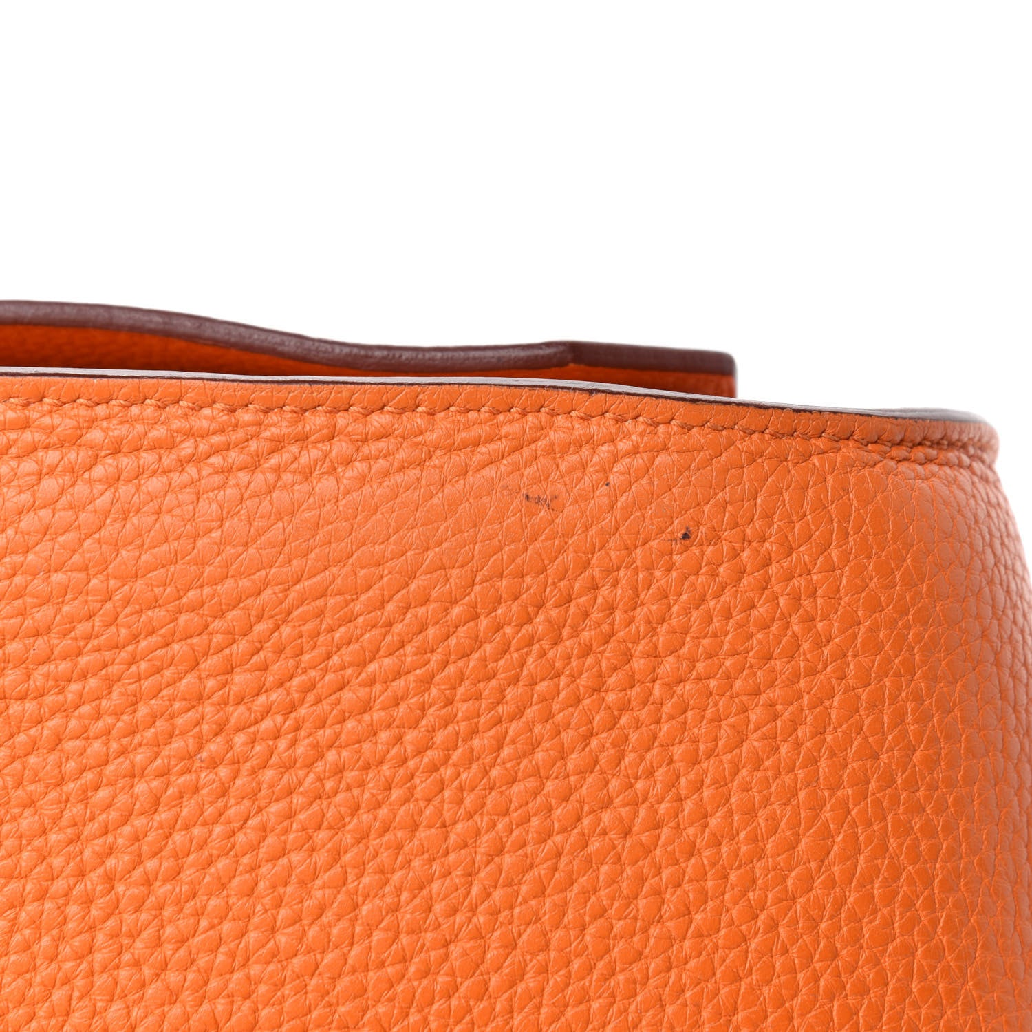 Hermes Taurillon Clemence Jypsiere 34 Orange 8 of 15