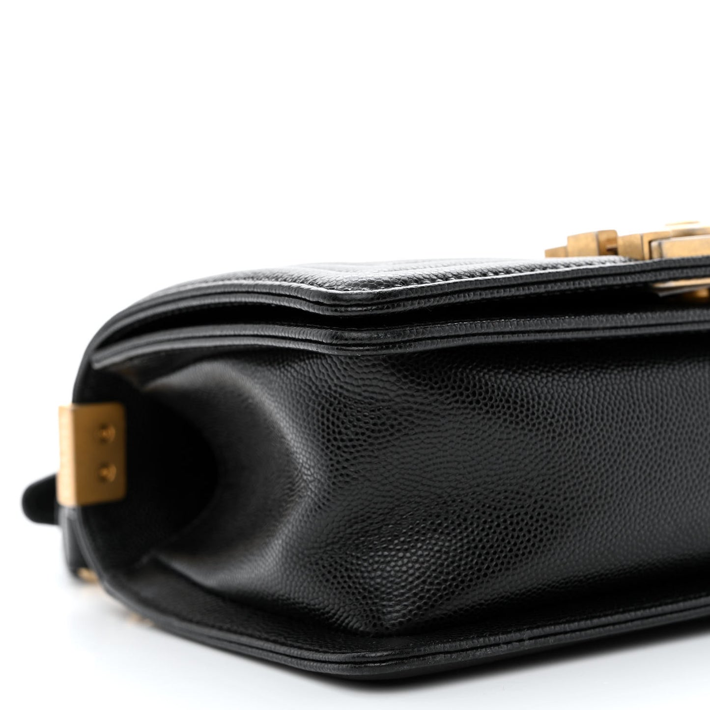 Caviar Quilted Small Boy Flap Black