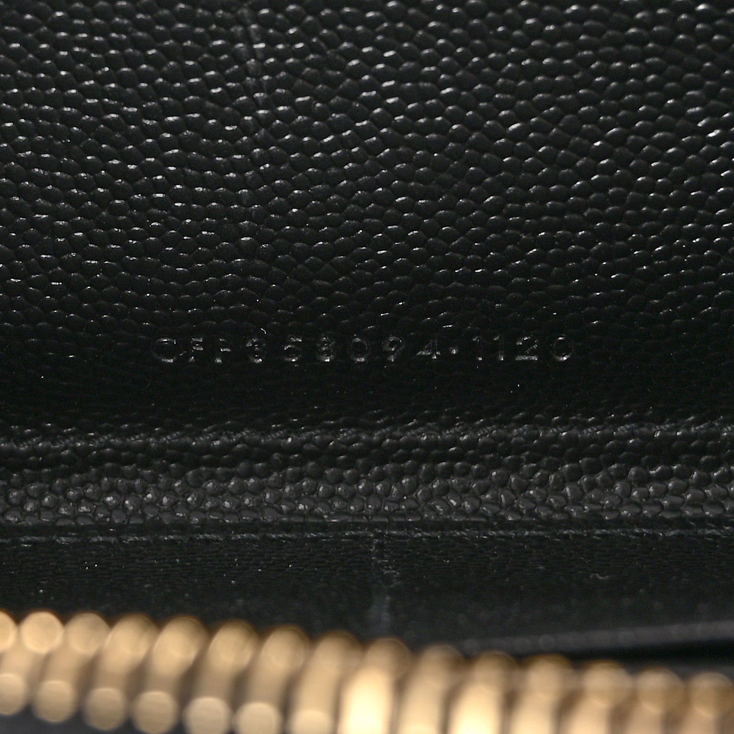 Saint Laurent Grain De Poudre Matelasse Chevron Monogram Zip Around Wallet Black 7 of 8