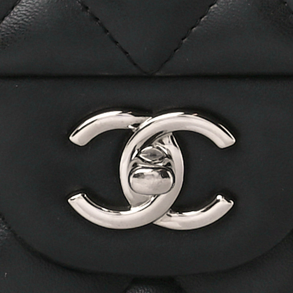 Chanel Lambskin Quilted Jumbo Double Flap Black 9 of 12