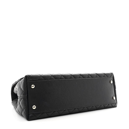 Chanel Caviar Quilted Medium Coco Handle Flap Black 4 of 12
