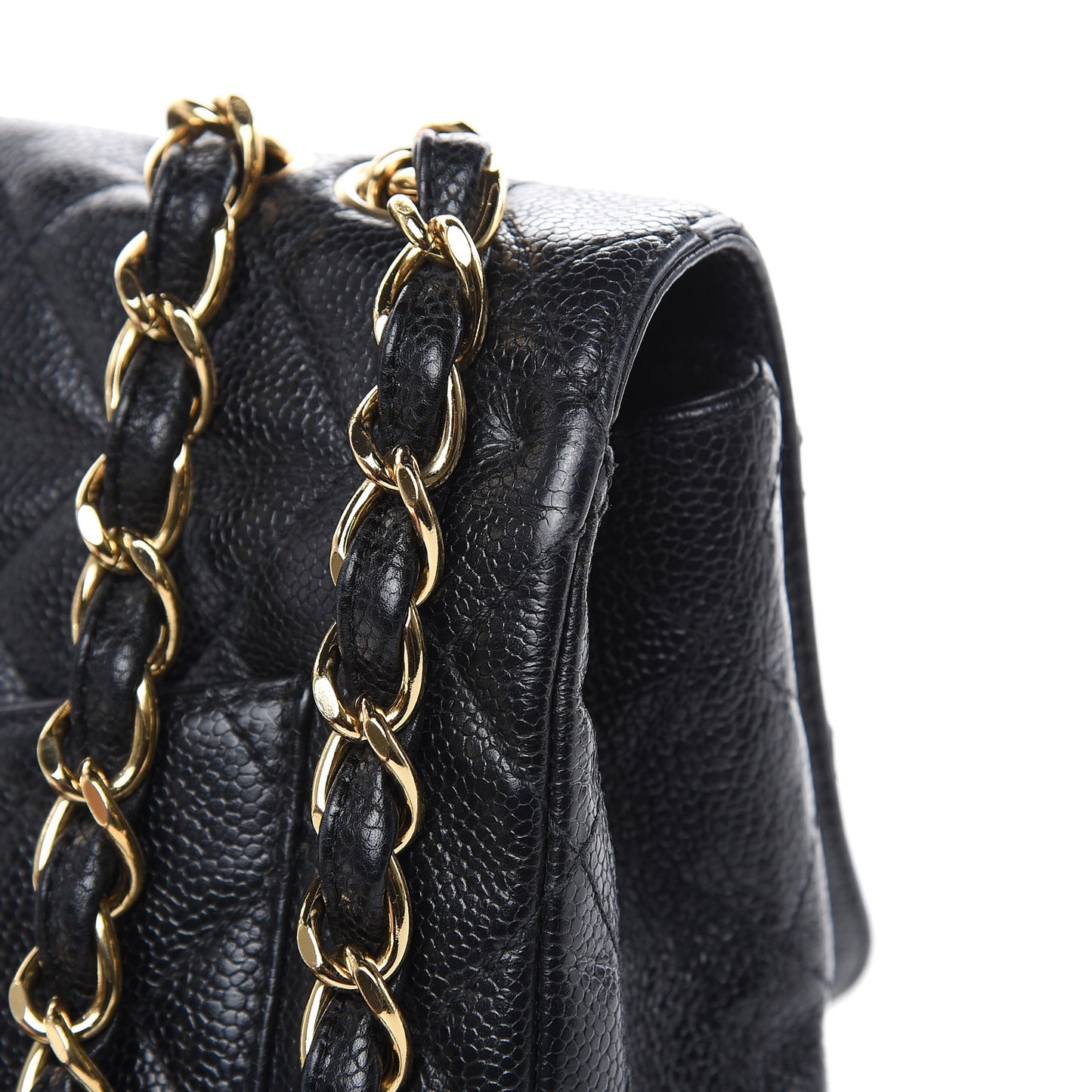 Caviar Quilted Jumbo Single Flap Black