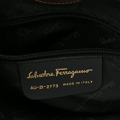 Salvatore Ferragamo Suede Stitched Hobo Brown 5 of 8