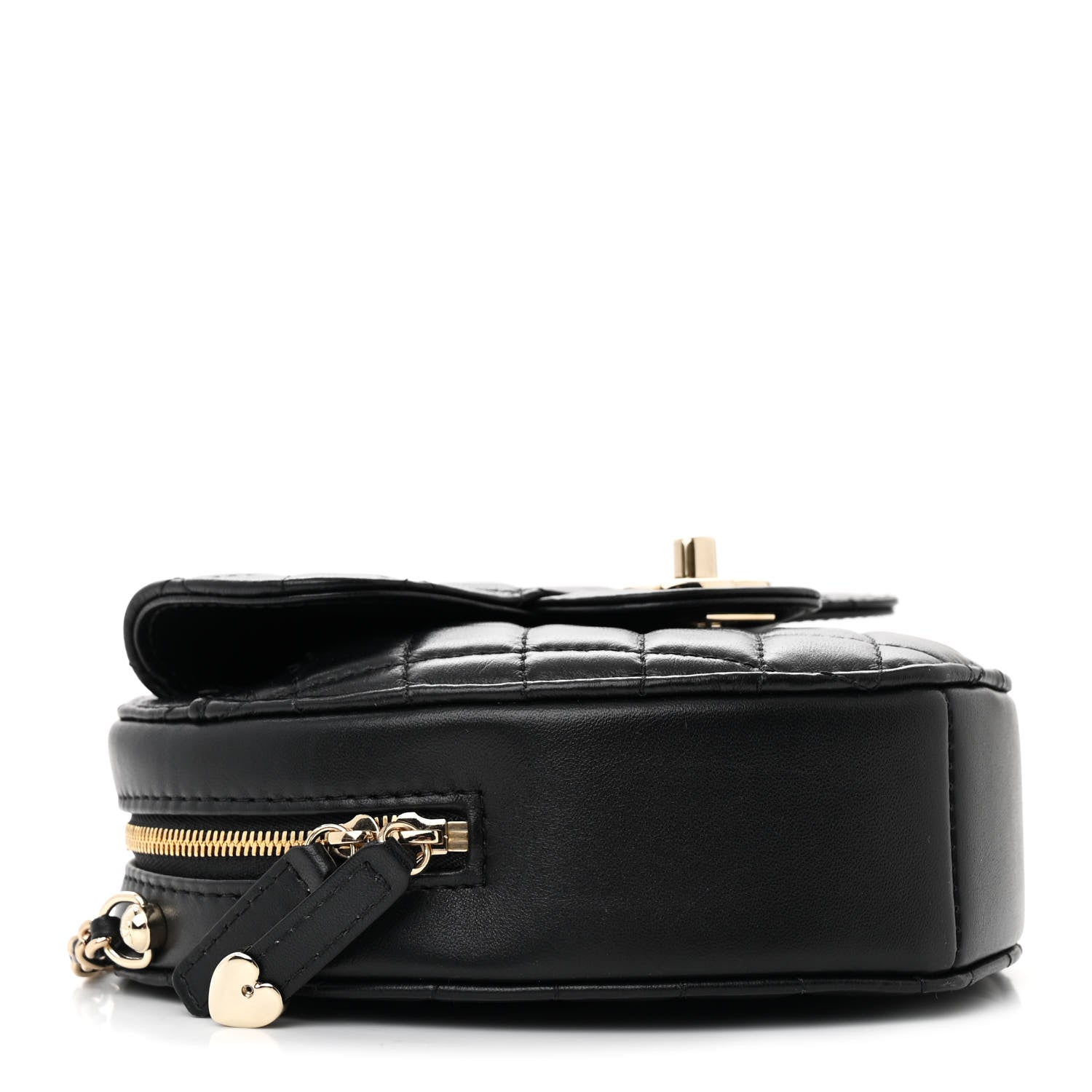 Chanel Lambskin Quilted CC In Love Heart Bag Black 4 of 10