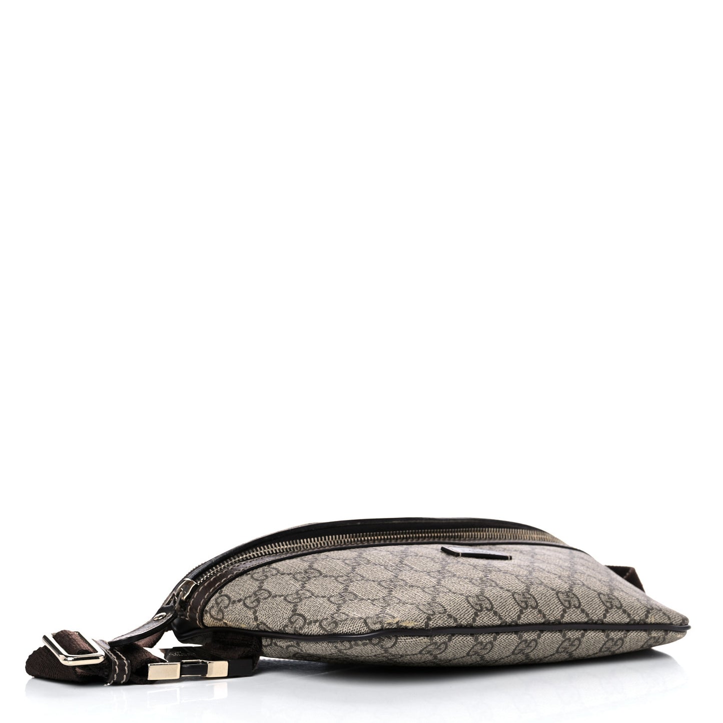 GG Supreme Monogram Belt Bag Dark Brown