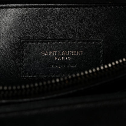 Saint Laurent Grain De Poudre Medium West Hollywood Monogram Fold-Over Black 6 of 11