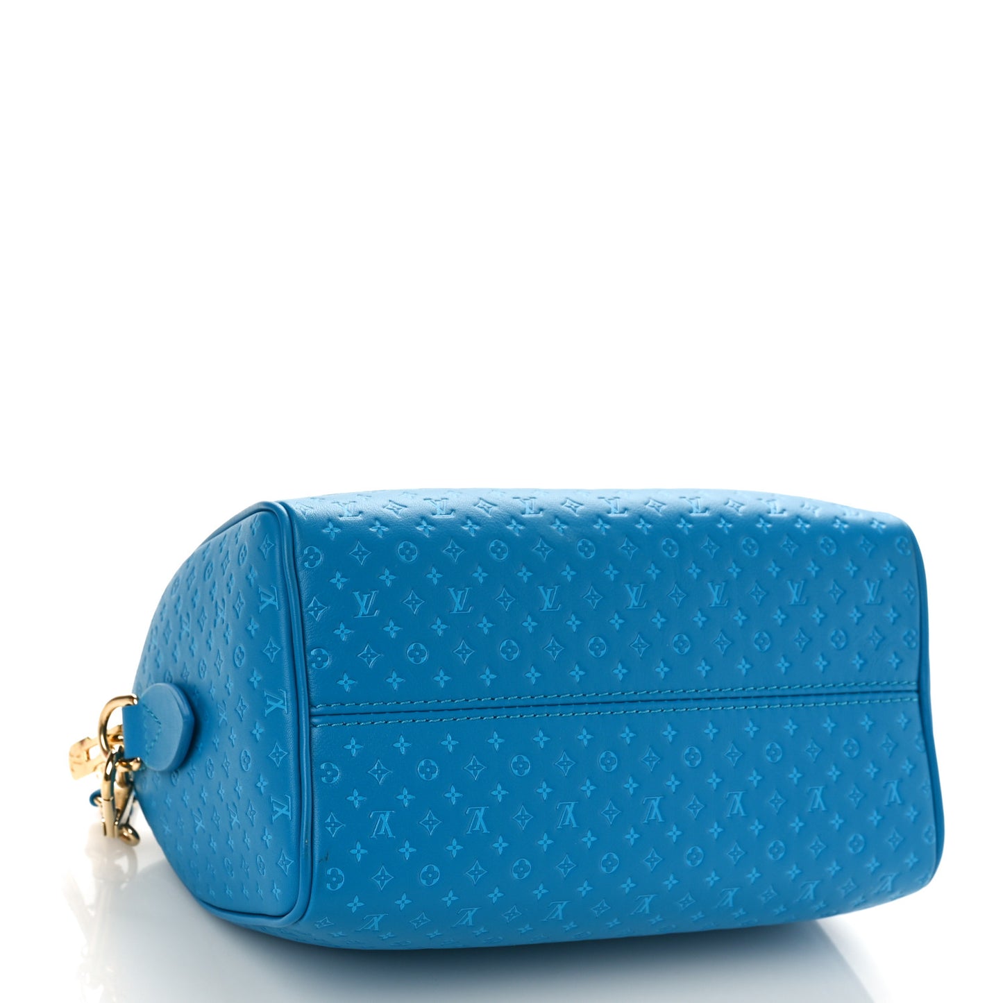 Calfskin Nanogram Embossed Speedy 20 Bleu