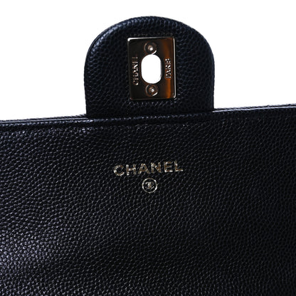 Chanel Caviar Quilted Retro Mini Twist Top Handle Clutch Flap Black 6 of 12