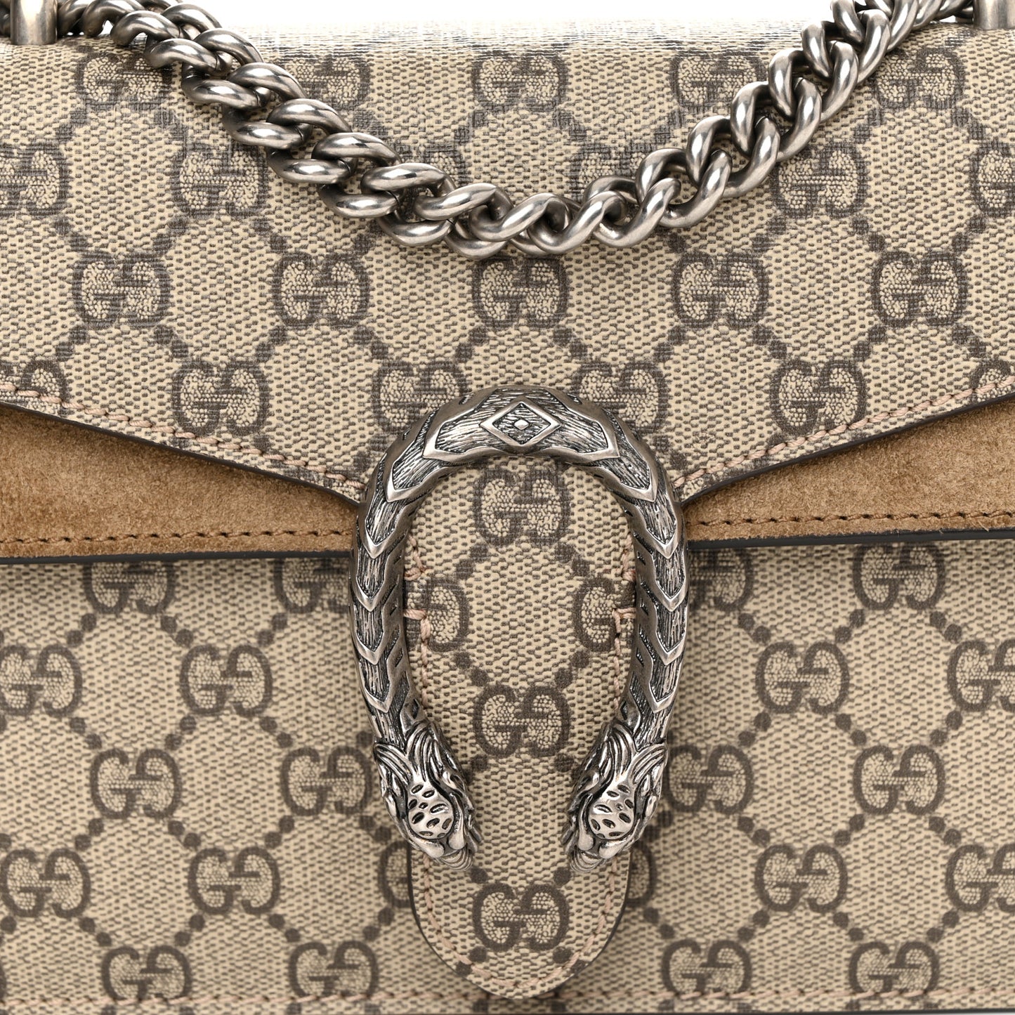 GG Supreme Monogram Mini Dionysus Shoulder Bag Taupe