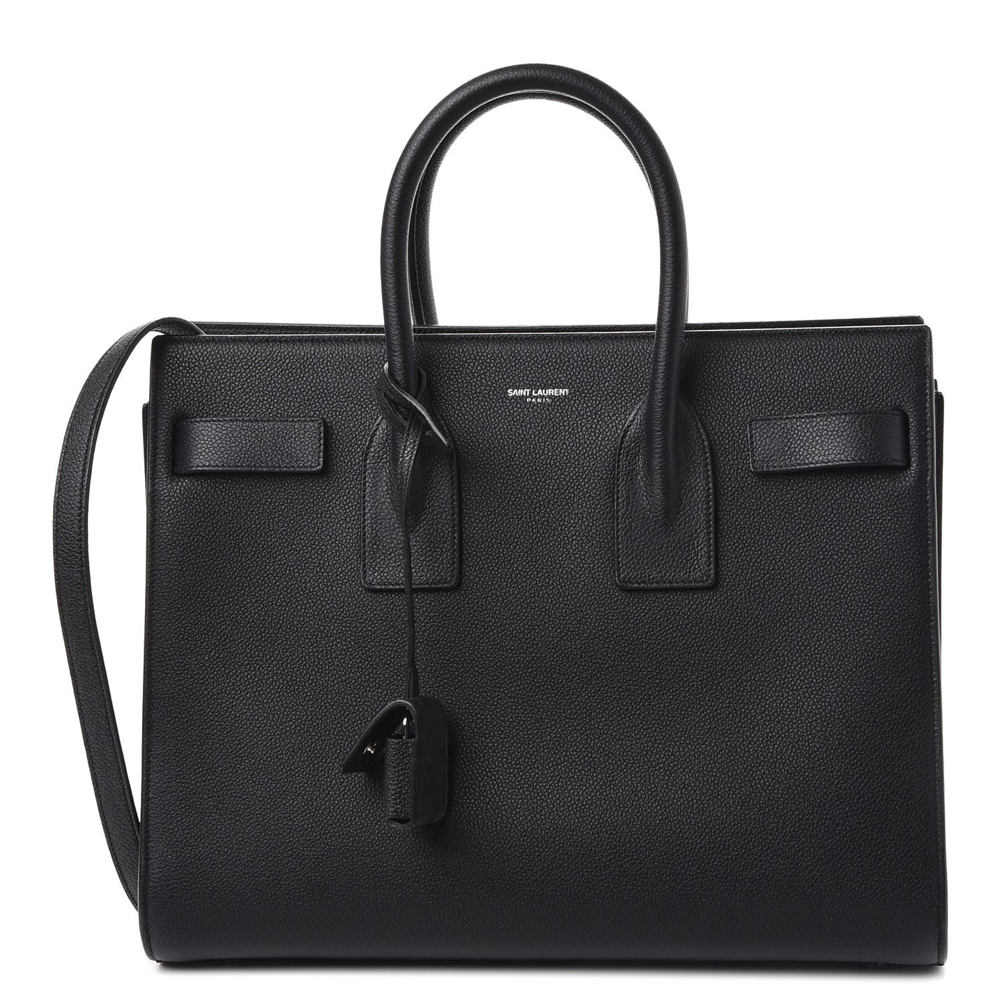 Grained Calfskin Small Sac De Jour Black