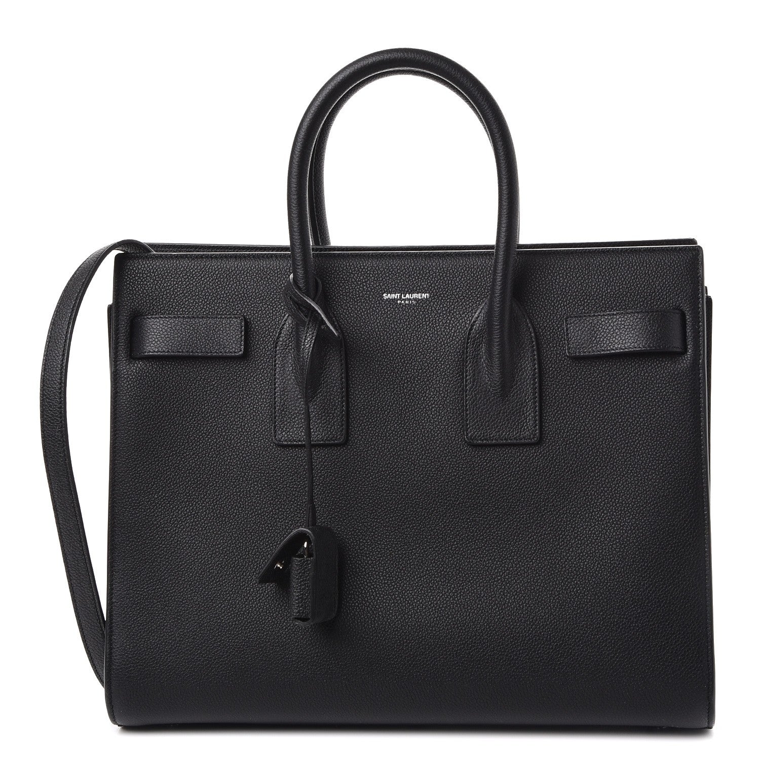 Saint Laurent Grained Calfskin Small Sac De Jour Black 1 of 11