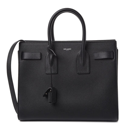 Saint Laurent Grained Calfskin Small Sac De Jour Black 1 of 11