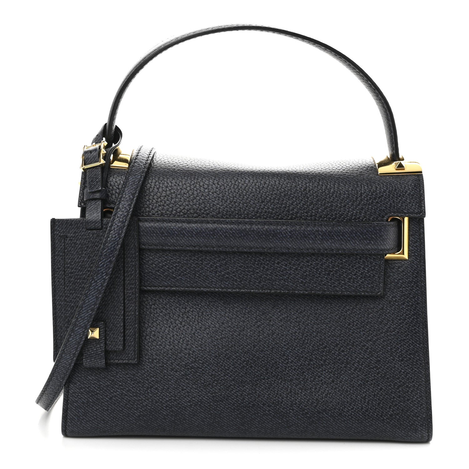 Valentino Garavani Grainy Calfskin Small My Rockstud Frame Bag Deep Denim 1 of 9
