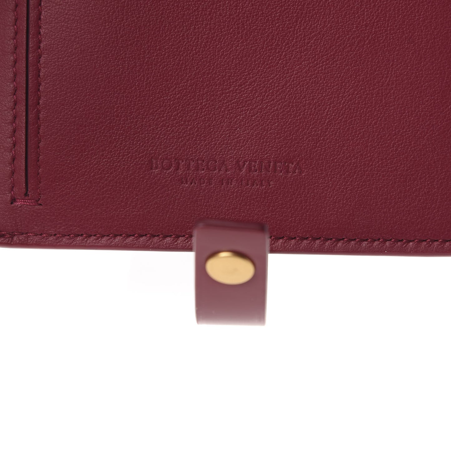 Glossy Woven Calfskin Wallet Bordeaux
