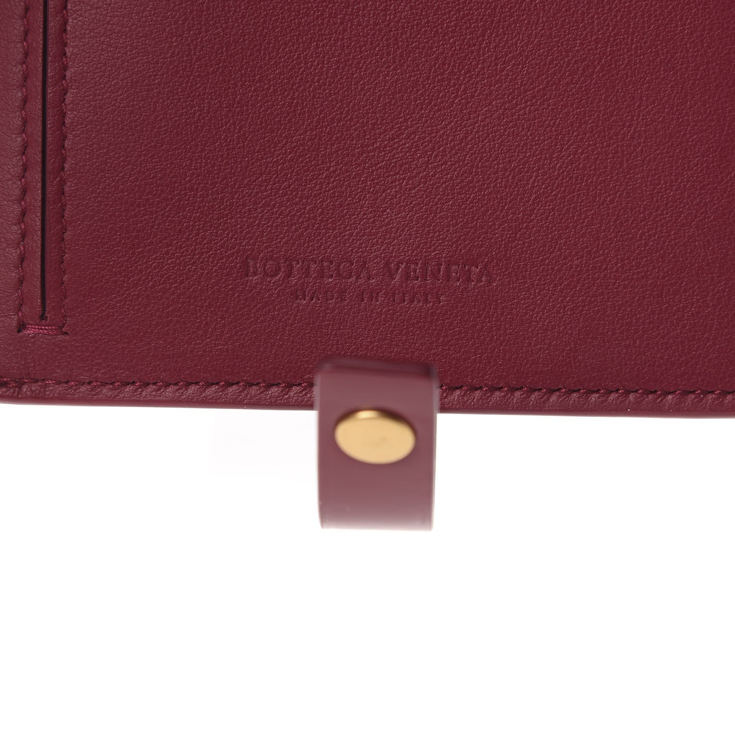 Bottega Veneta Glossy Woven Calfskin Wallet Bordeaux 6 of 6