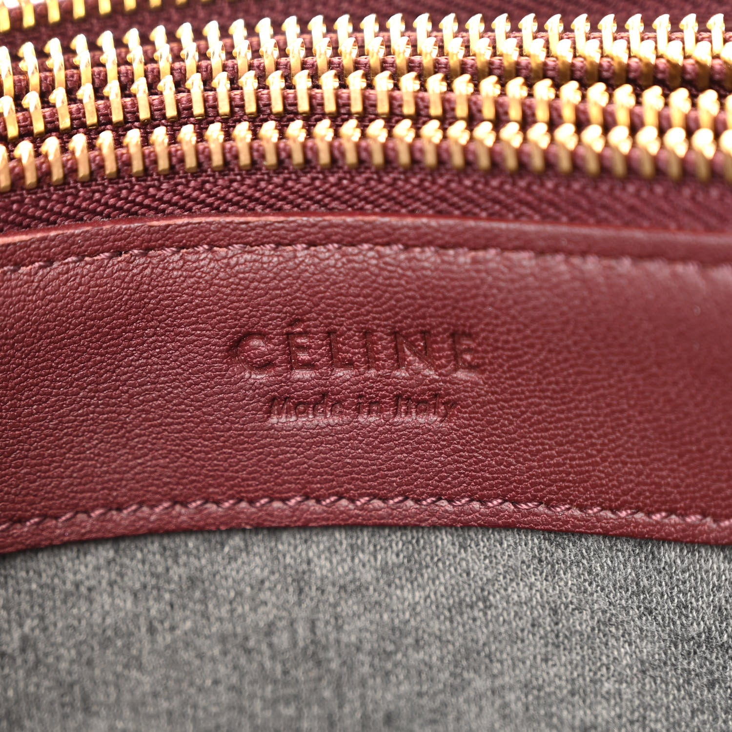 Celine Lambskin Large Trio Crossbody Bag Burgundy 8 of 11