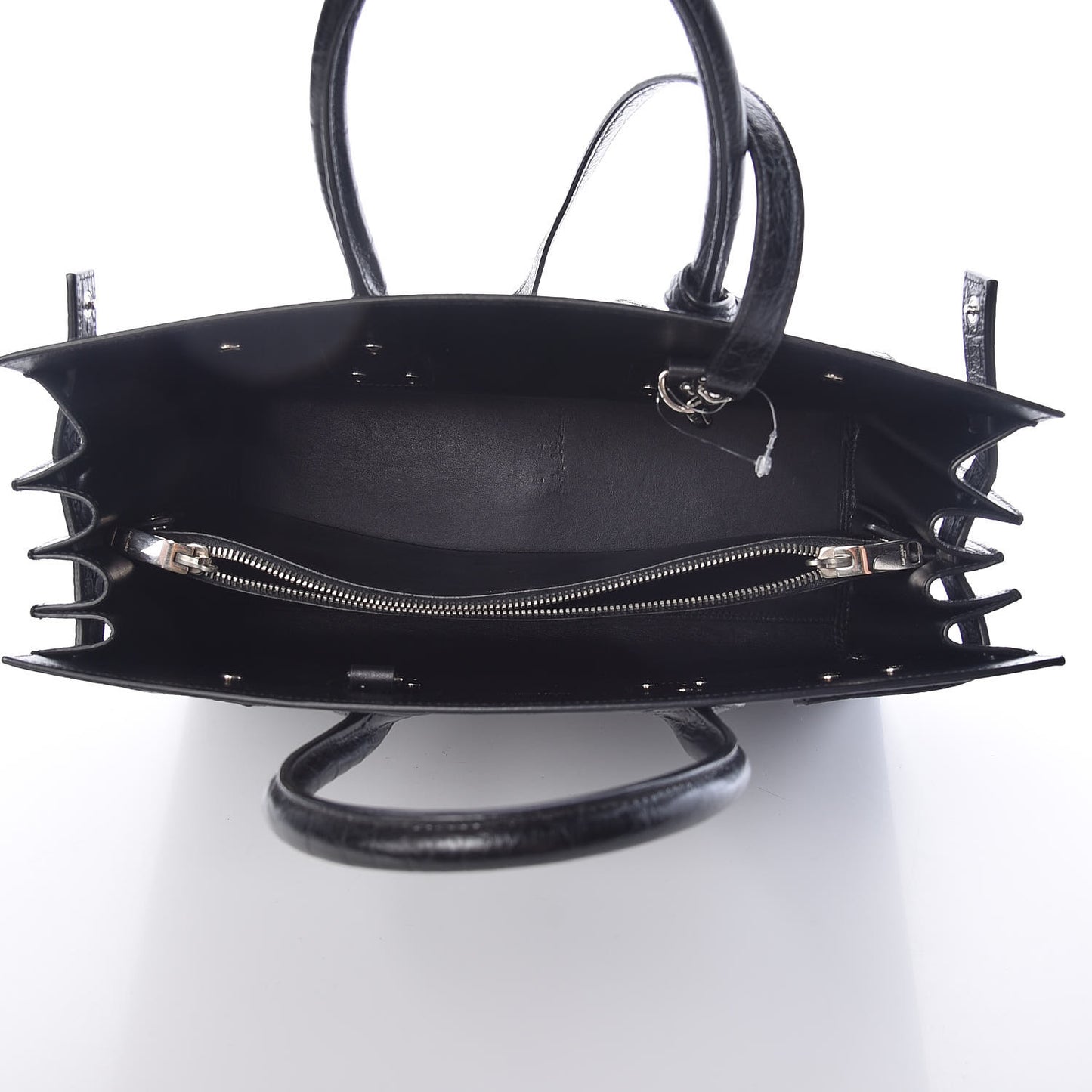 Calfskin Crocodile Embossed Small Sac de Jour Black