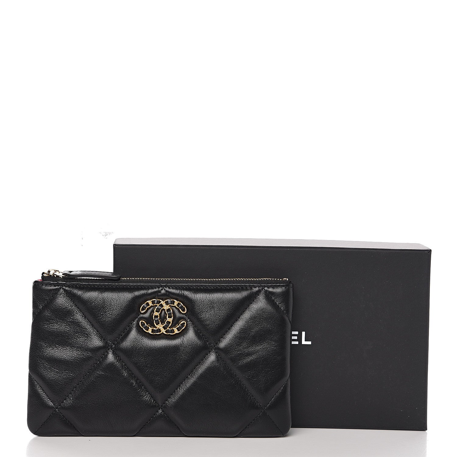 Chanel Goatskin Quilted 19 Cosmetic Case Black 7 of 7