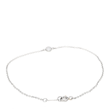 Tiffany Platinum Diamond .08ct Elsa Peretti Diamonds by the Yard Bracelet 2 of 5