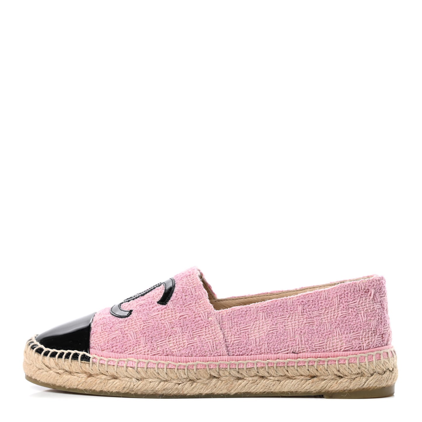Linen CC Espadrilles 37 Pink Black
