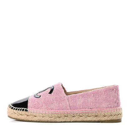 Chanel Linen CC Espadrilles 37 Pink Black 1 of 11