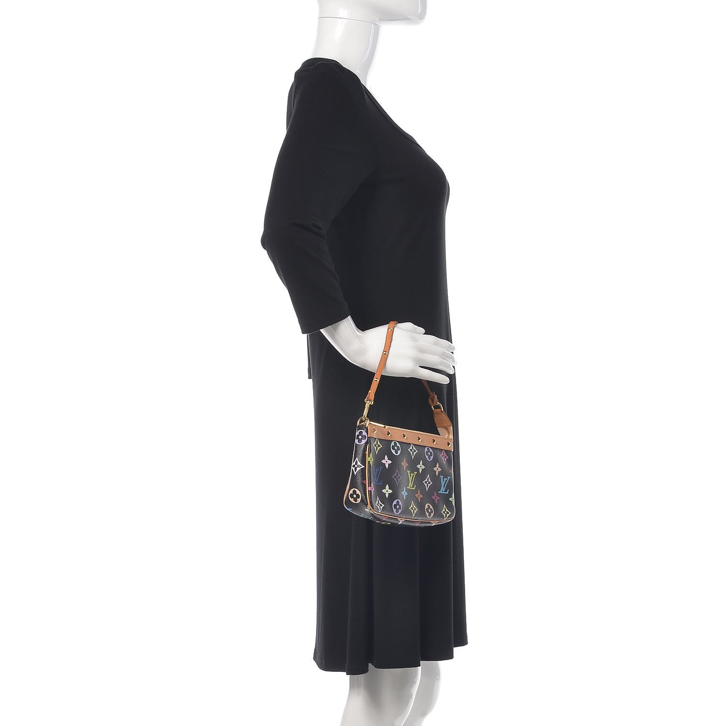 Monogram Multicolor Pochette Accessories Black