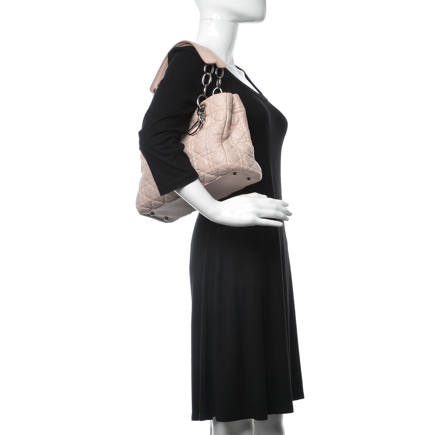 Christian Dior Lambskin Cannage Small Dior Soft Shopping Tote Light Pink 2 of 22