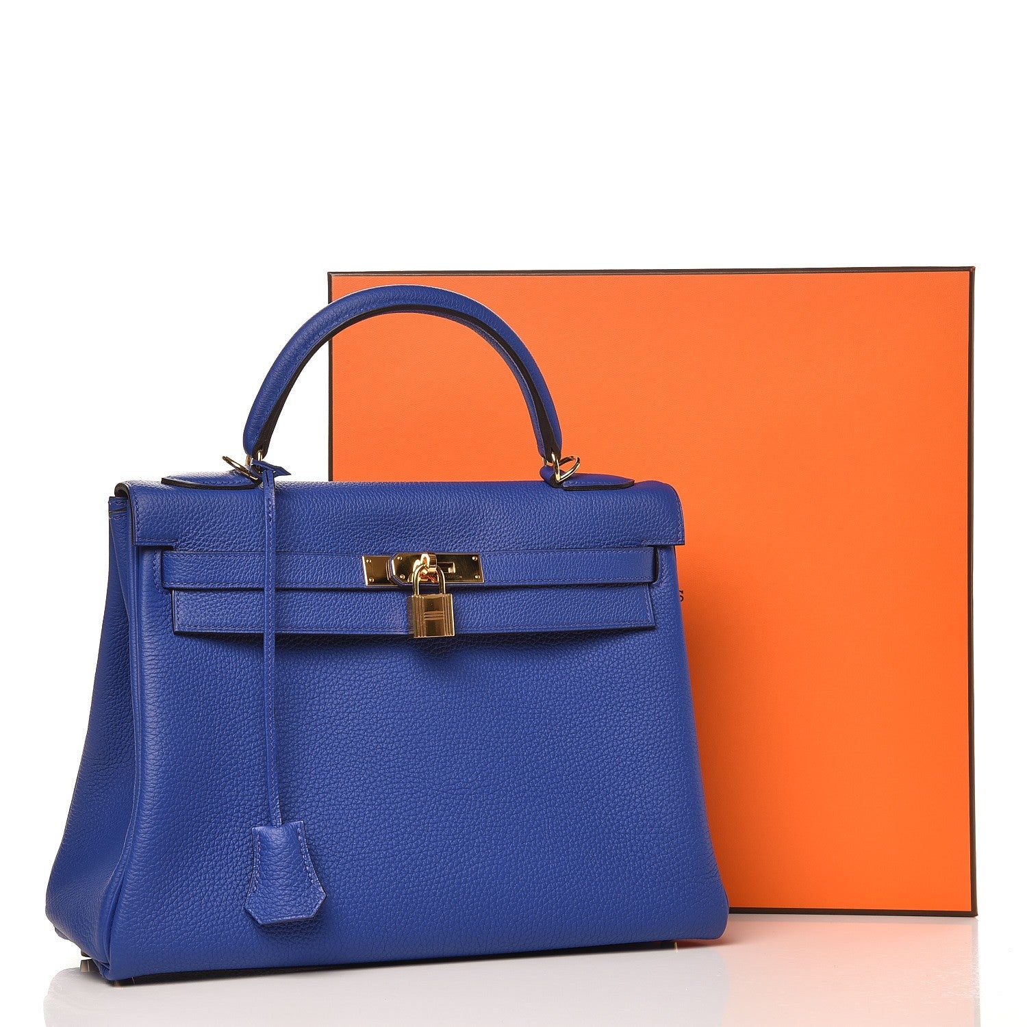 Hermes Togo Kelly Retourne 32 Bleu Electrique 35 of 35