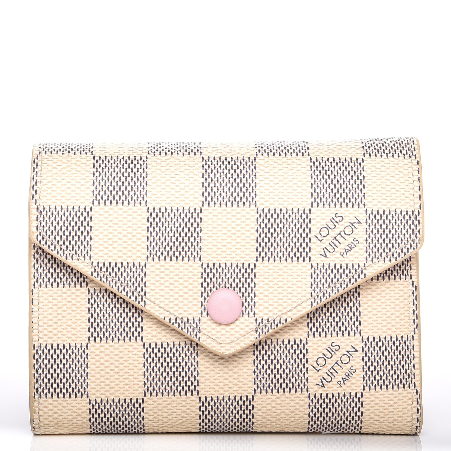 Damier Azur Victorine Wallet Rose Ballerine