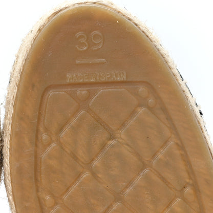 Chanel Iridescent Goatskin Patent CC Espadrille Mules 39 Black 7 of 9