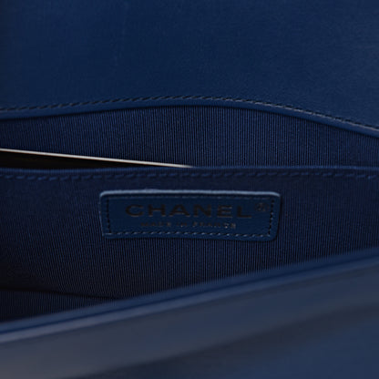 Chanel Calfskin Quilted Small Boy Flap Blue 6 of 12