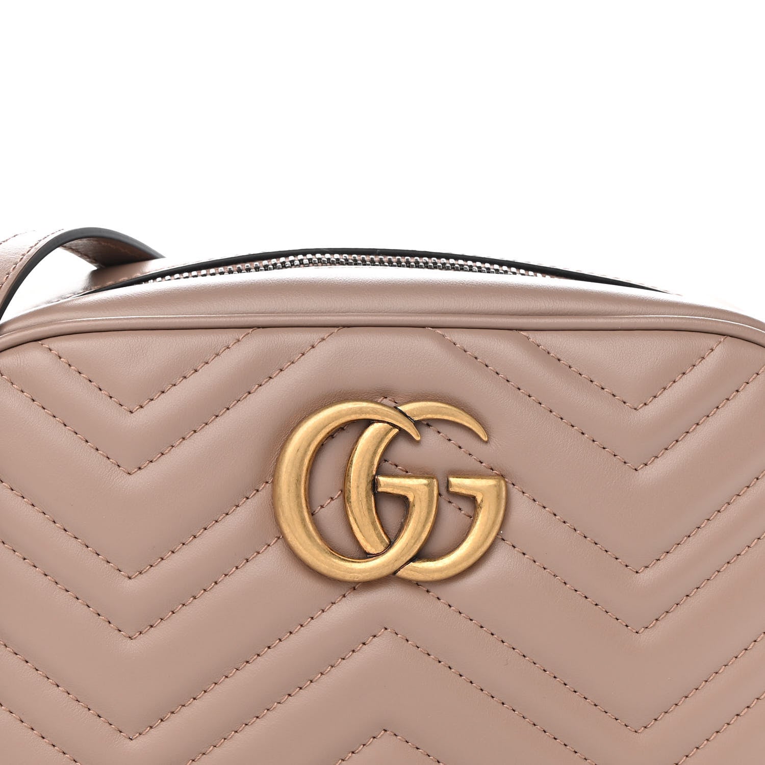 Gucci Calfskin Matelasse Small GG Marmont Chain Shoulder Bag Porcelain Rose 8 of 10