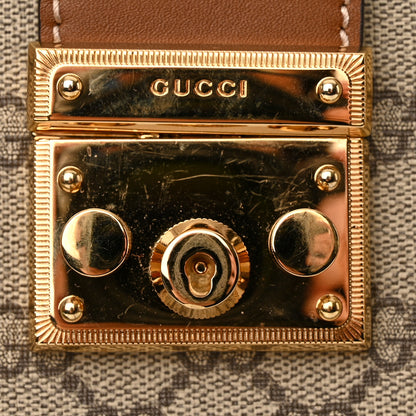 Gucci GG Supreme Monogram Medium Padlock Tote Beige Cuir 11 of 11