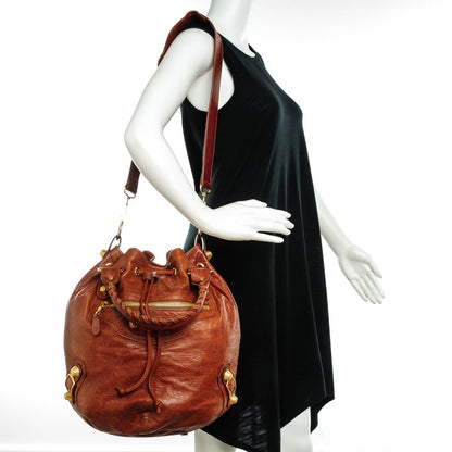 Balenciaga Agneau Giant 21 Gold Hardware Pompon Sienna 2 of 7