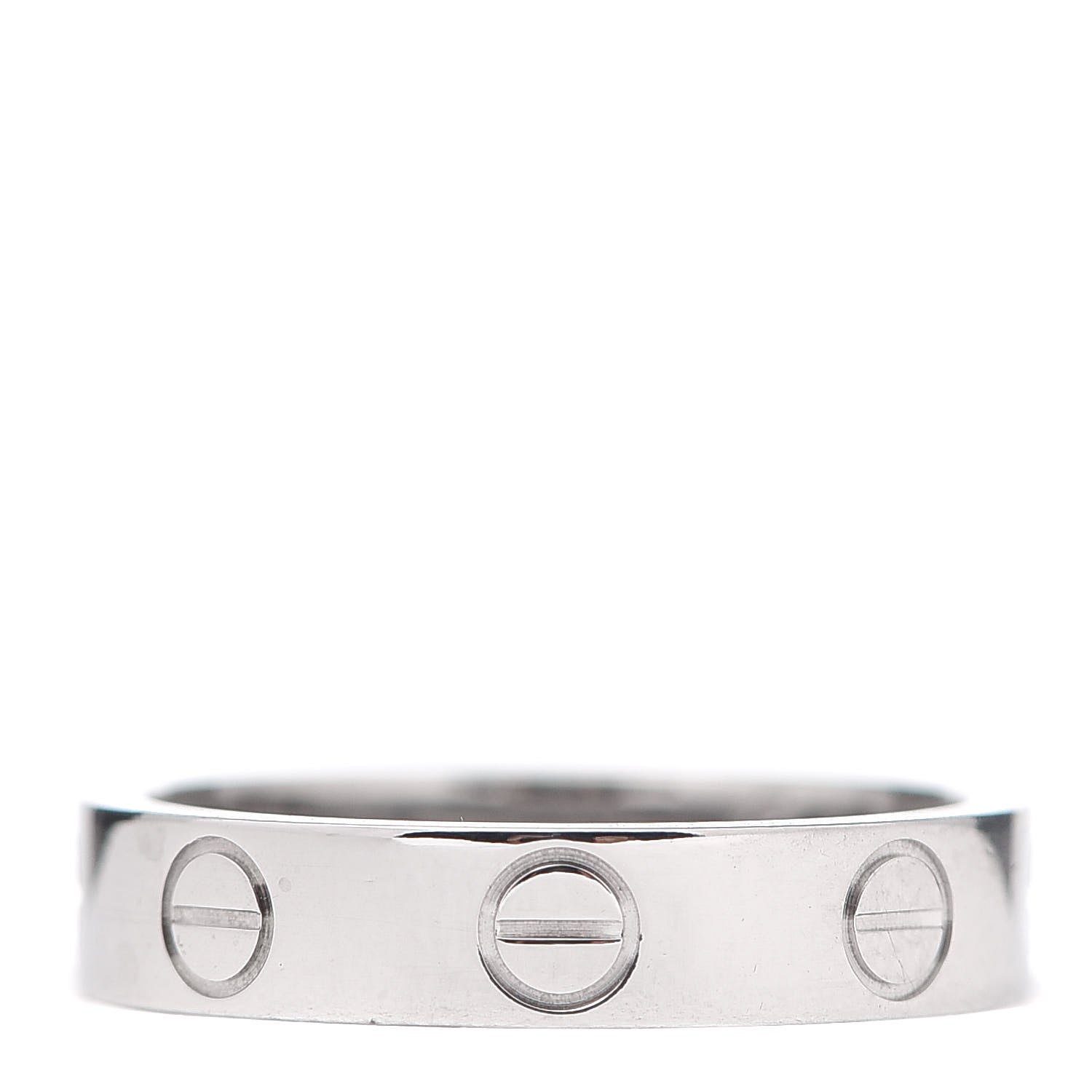 Cartier 18K White Gold 3.5mm LOVE Wedding Band Ring 47 4 1 of 4