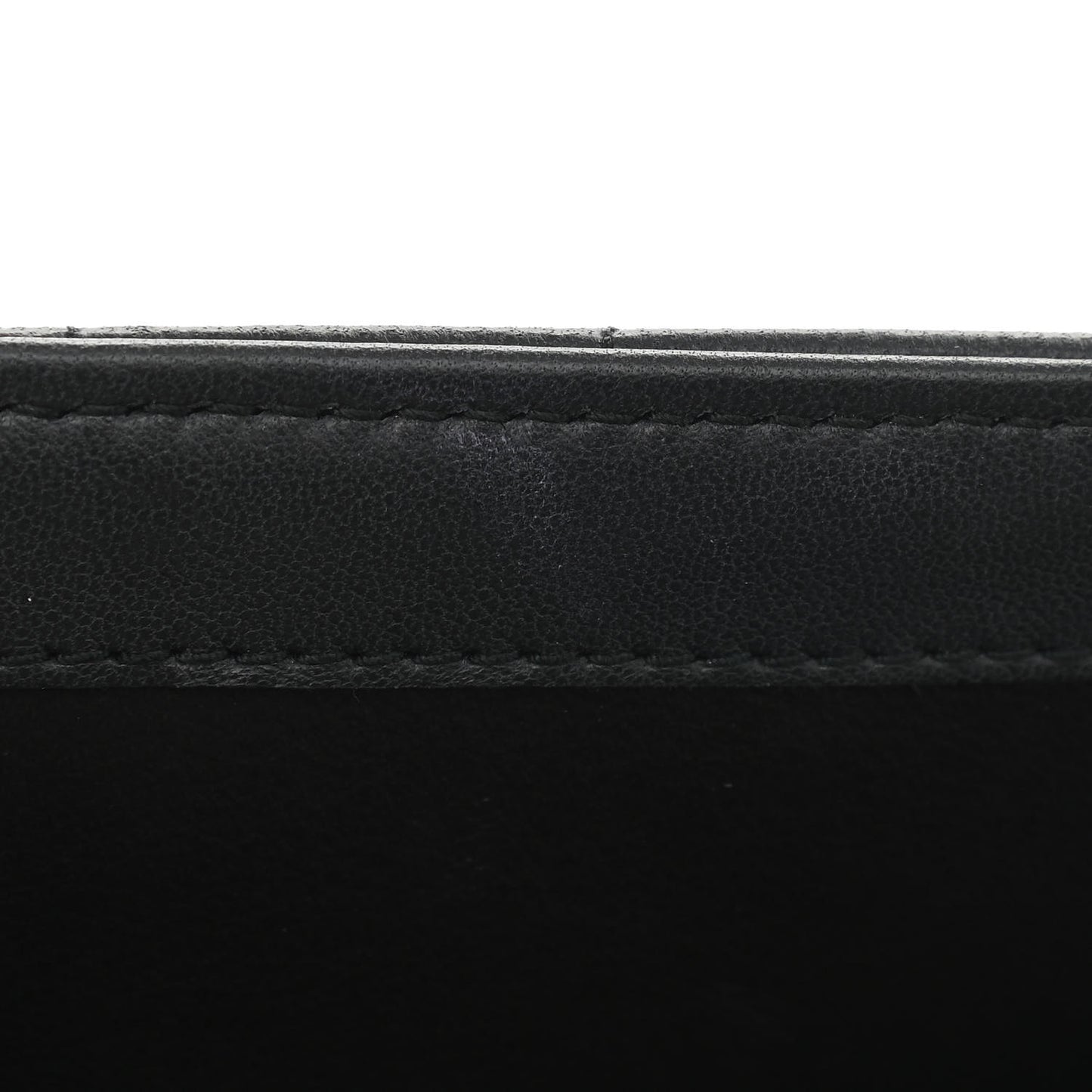 Lambskin Matelasse Monogram Vicky Chain Wallet Black