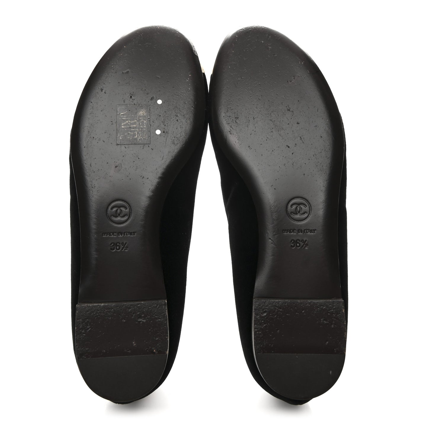 Velvet Camellia Ballerina Flats 36.5 Black