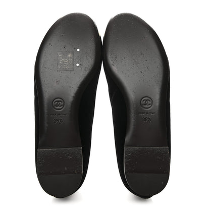 Chanel Velvet Camellia Ballerina Flats 36.5 Black 6 of 9