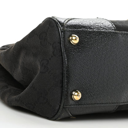 Gucci Monogram Calfskin Large Bardot Tote Black 8 of 11