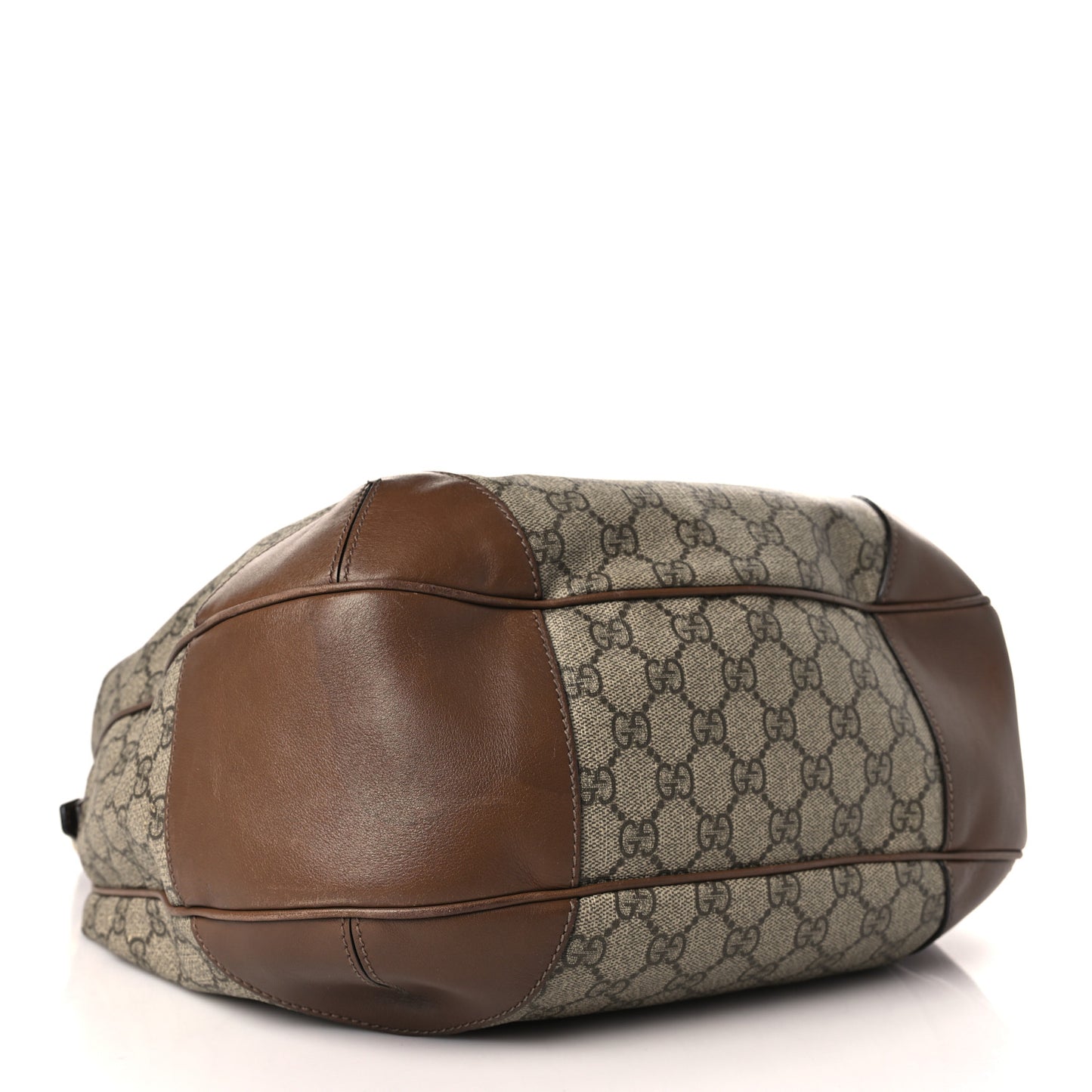 GG Supreme Monogram Margaux Calfskin Medium Nice Hobo Beige Ebony Acero
