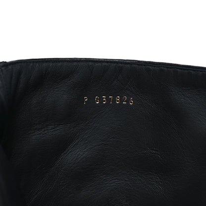 Chanel Lambskin Grosgrain Cap Toe Chain Short Boots 37 Black 8 of 8