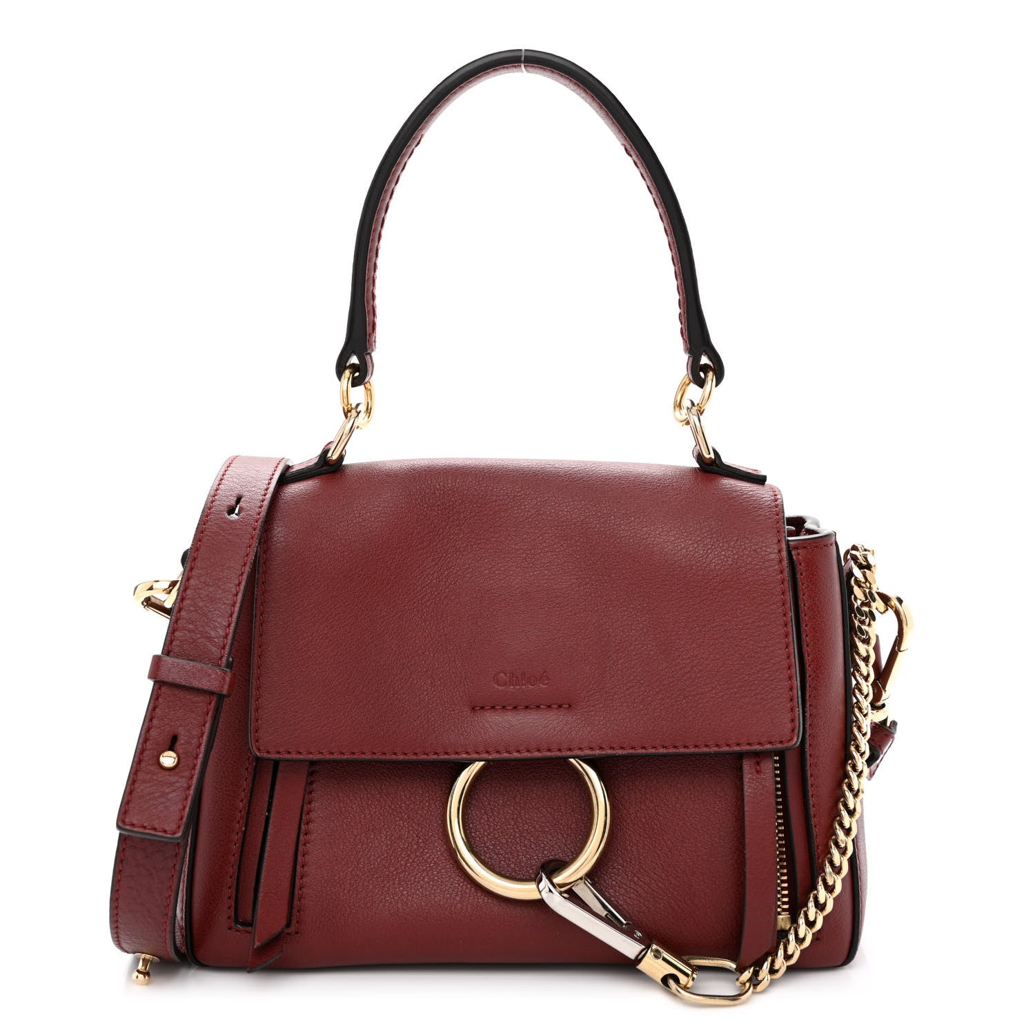 Chloe Calfskin Mini Faye Day Shoulder Bag Sienna Red 1 of 10