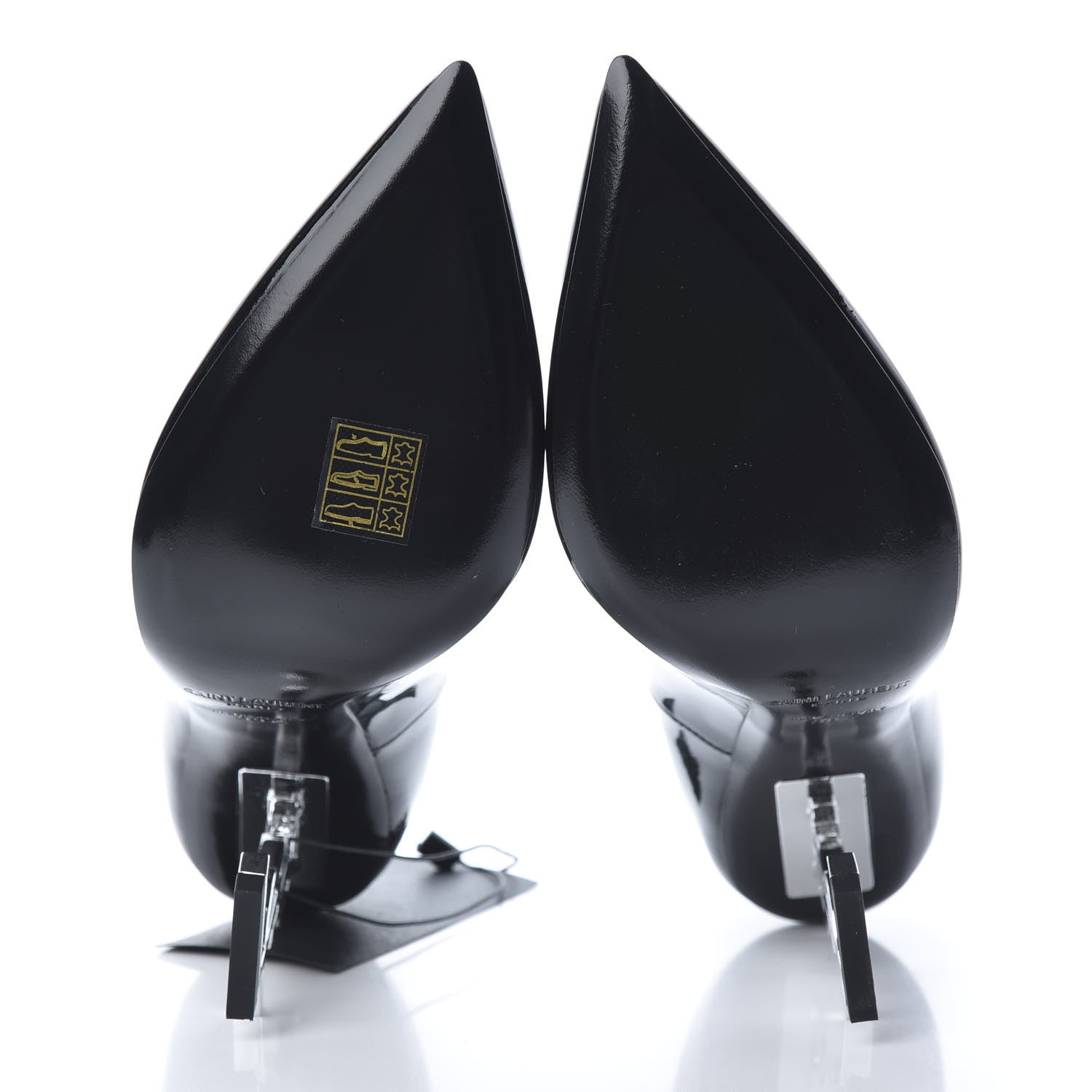 Saint Laurent Patent Opyum 110 Pumps 38.5 Black Silver 5 of 8