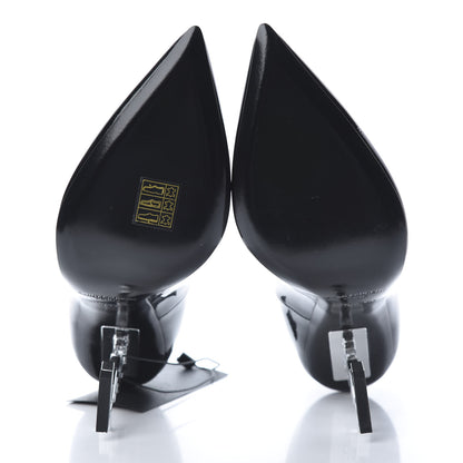 Saint Laurent Patent Opyum 110 Pumps 38.5 Black Silver 5 of 8