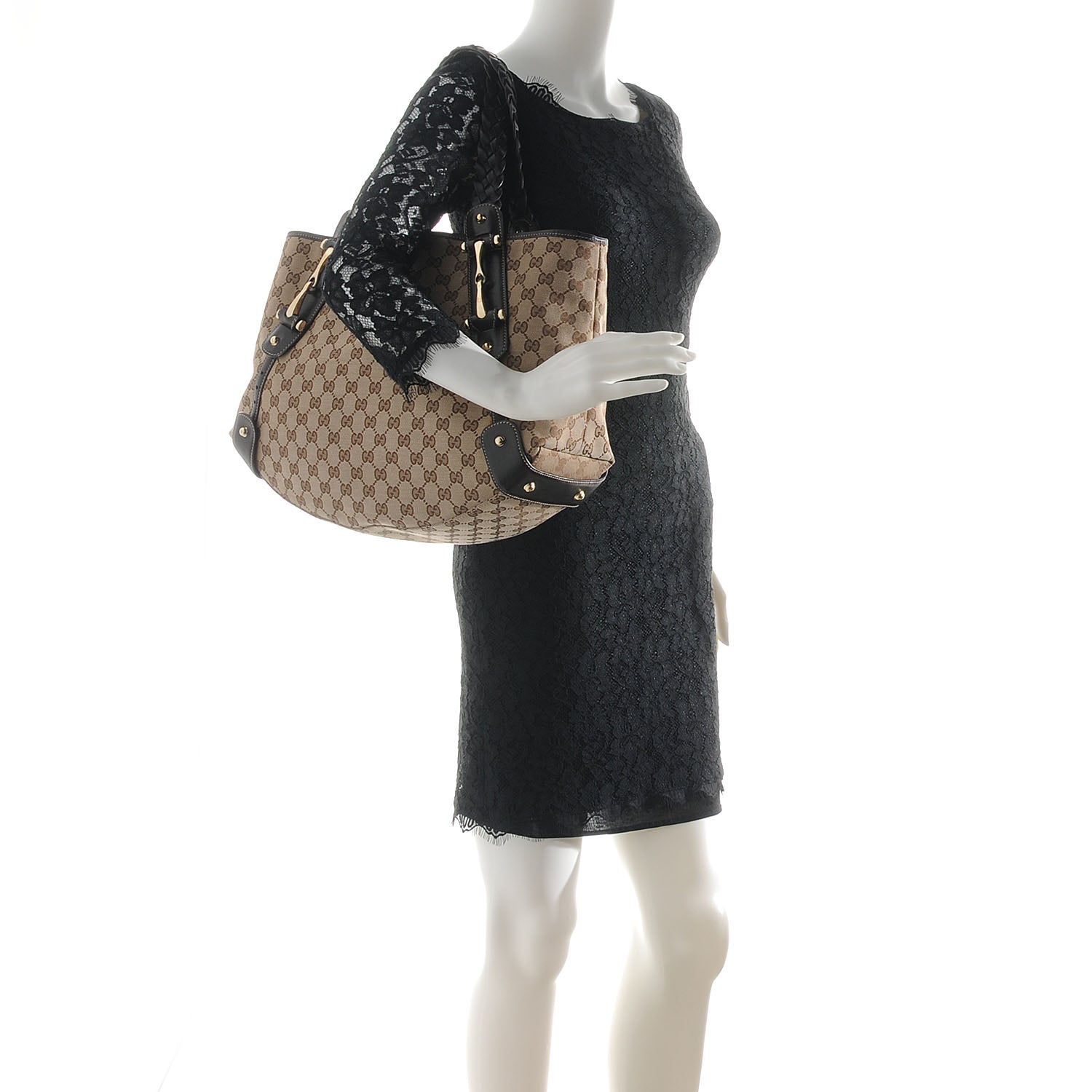 Gucci Monogram Medium Pelham Tote Brown 2 of 7