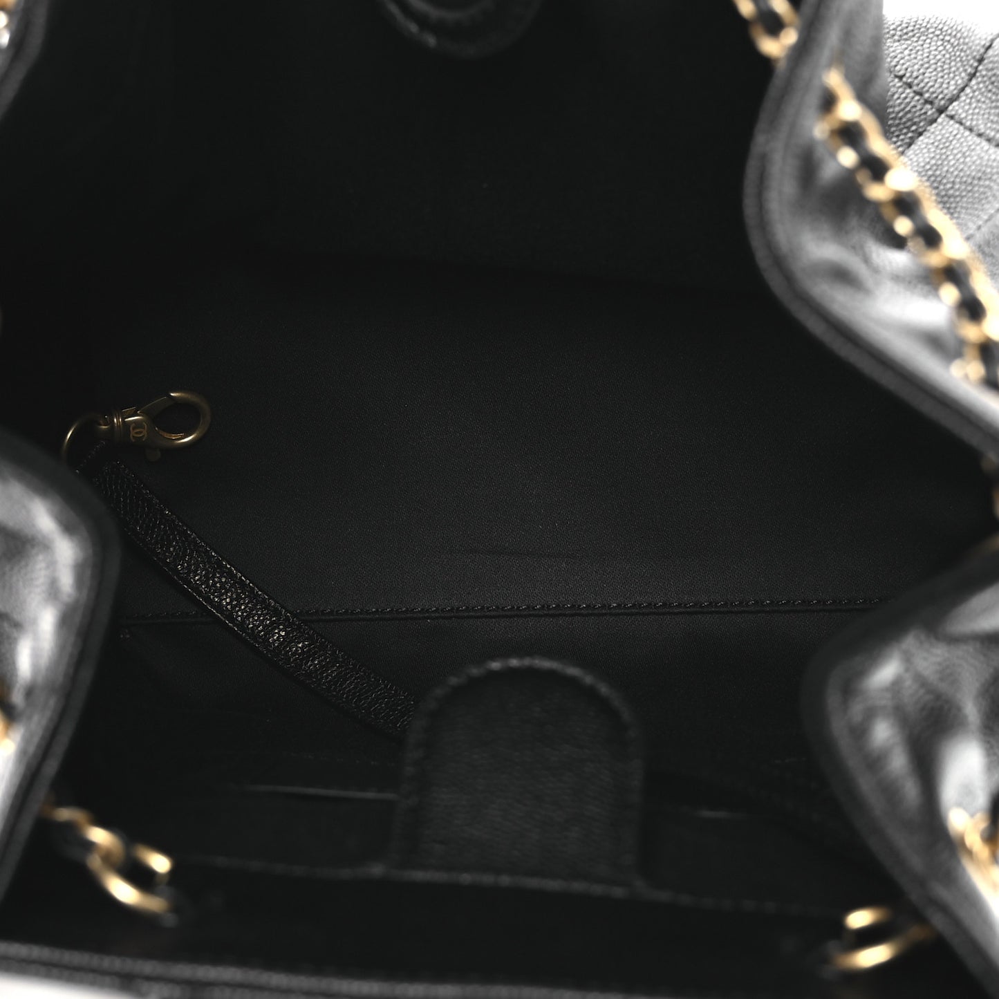 Caviar Quilted Medium Chanel 25 Backpack Black