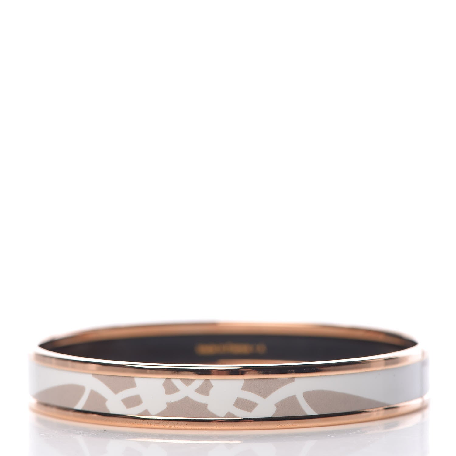 Hermes Enamel Printed Narrow Brides De Gala Tattoo Bracelet 65 Cream 3 of 5