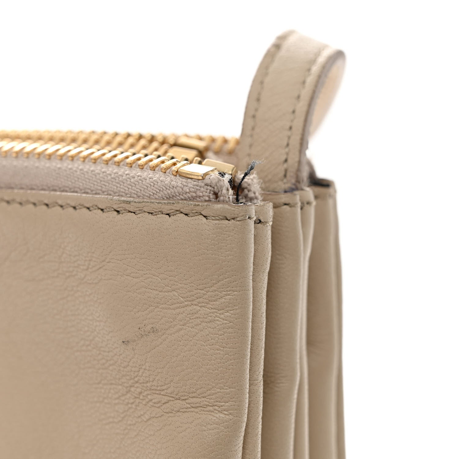 Celine Lambskin Large Trio Crossbody Bag Linen 13 of 14