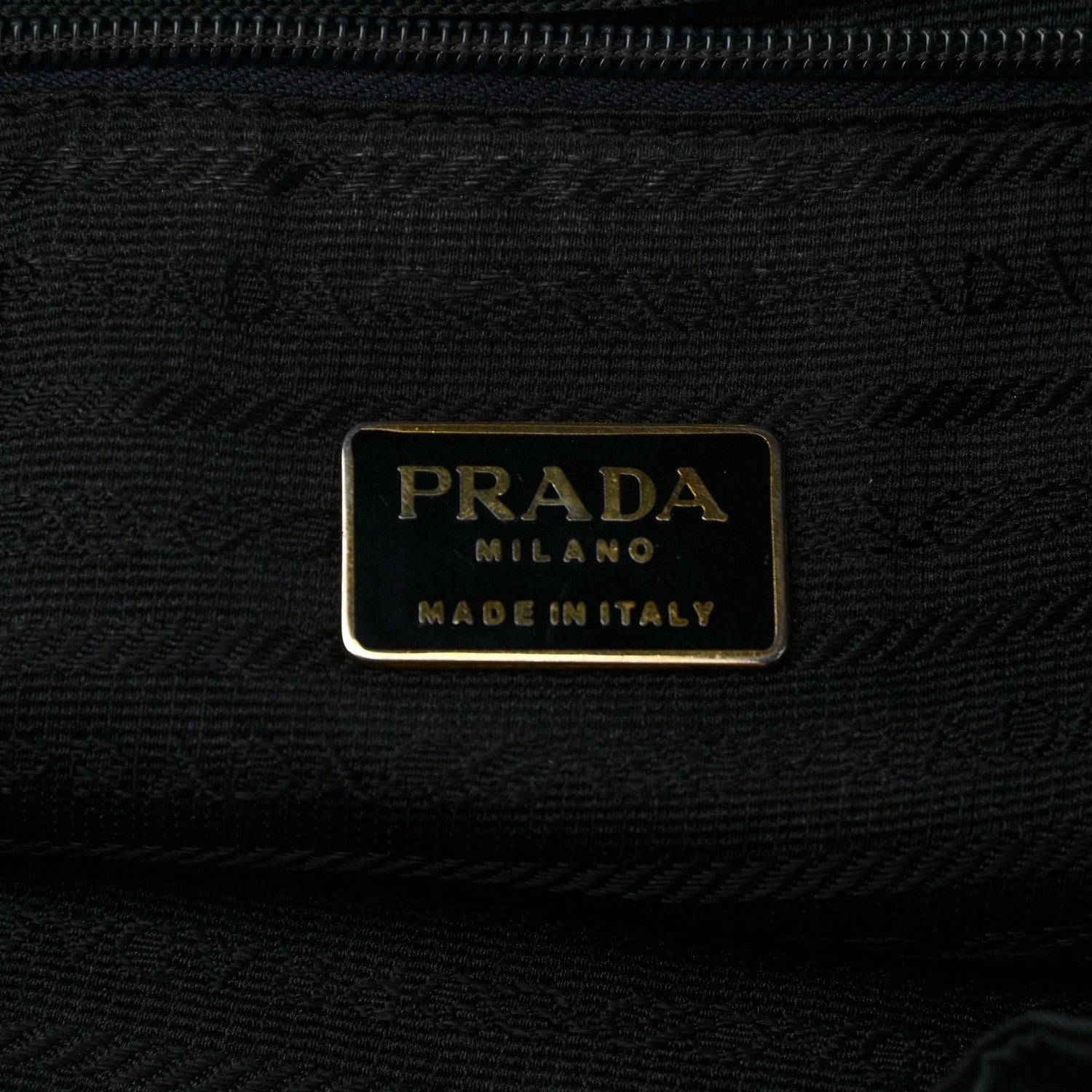 Prada Tessuto Nylon Crocodile Embossed Calfskin Bucket Bag Black 6 of 12