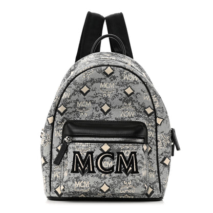 MCM Jacquard Monogram Mini Backpack Grey 1 of 19